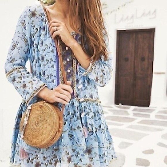 Poupette St Barth Bobo Poncho Tunic Mini Dress - Picture 1 of 14